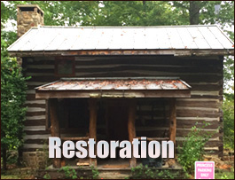 Historic Log Cabin Restoration  Edward, North Carolina